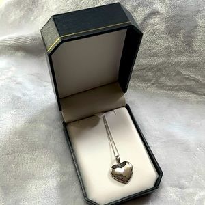 Sterling Silver Reversible Heart Necklace